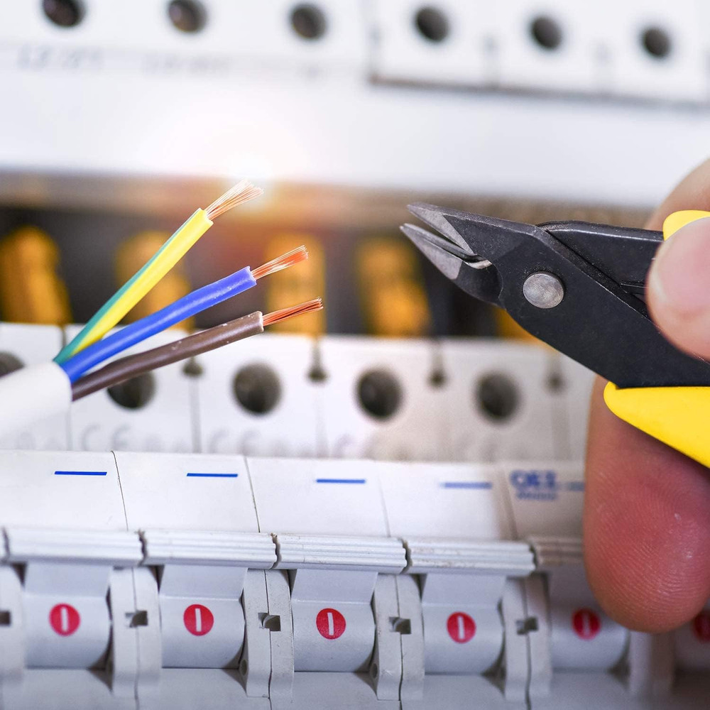 Hongway 5Pcs Micro Flush Cutters, Wire Cutter with Internal Spring, Diagonal Cut