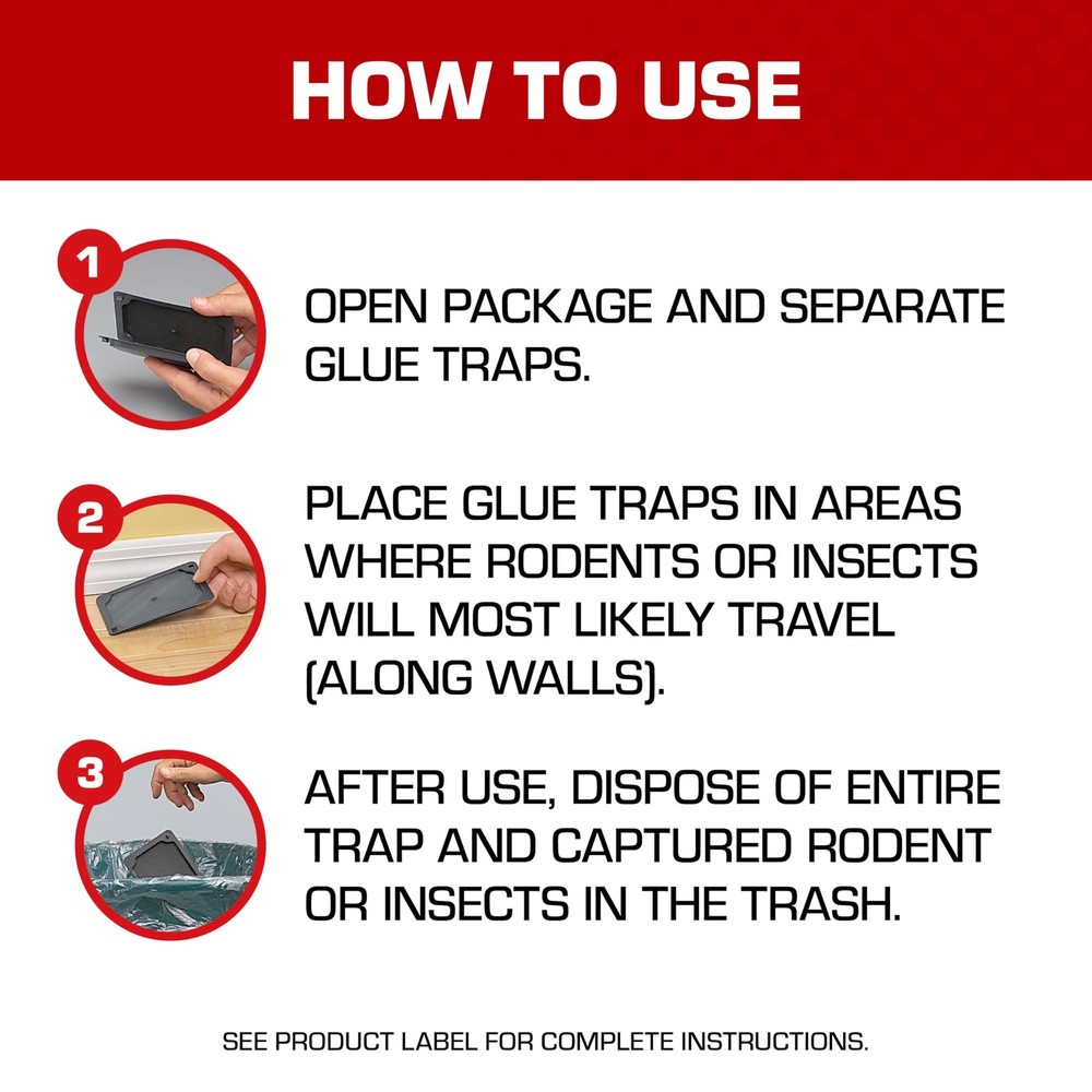 Glue Traps Mouse Size with Eugenol Enhanced Stickiness for Mice
