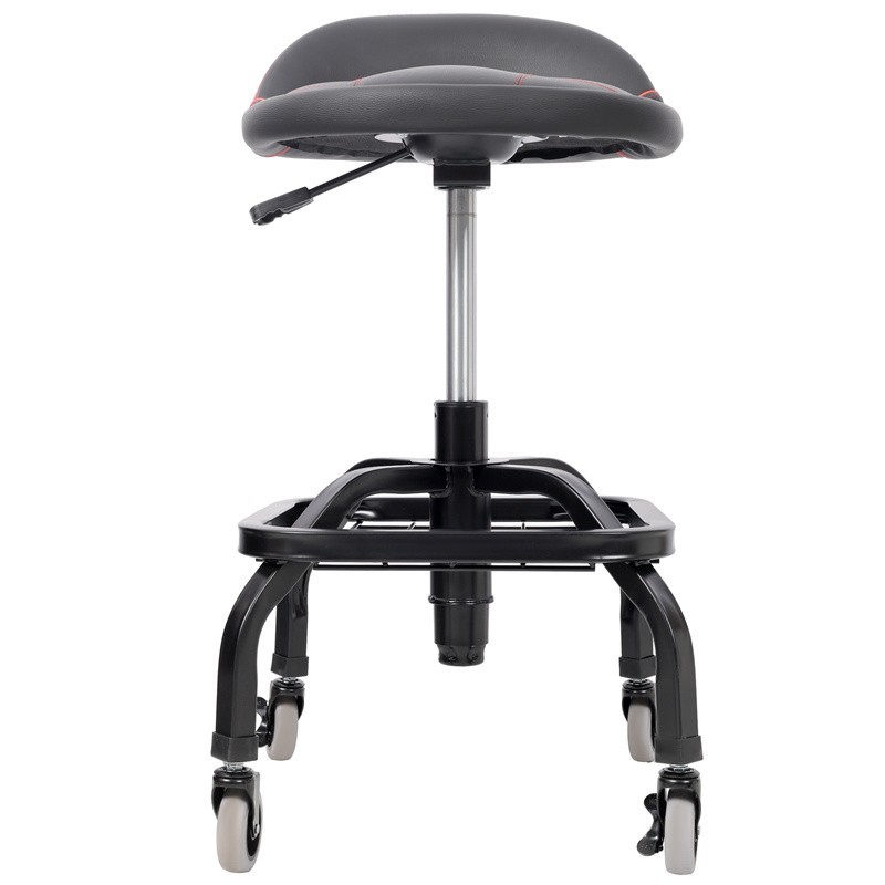 Rolling Shop Stool Mechanics Garage Stool Adjustable Work Seat Creeper w/ Wheels