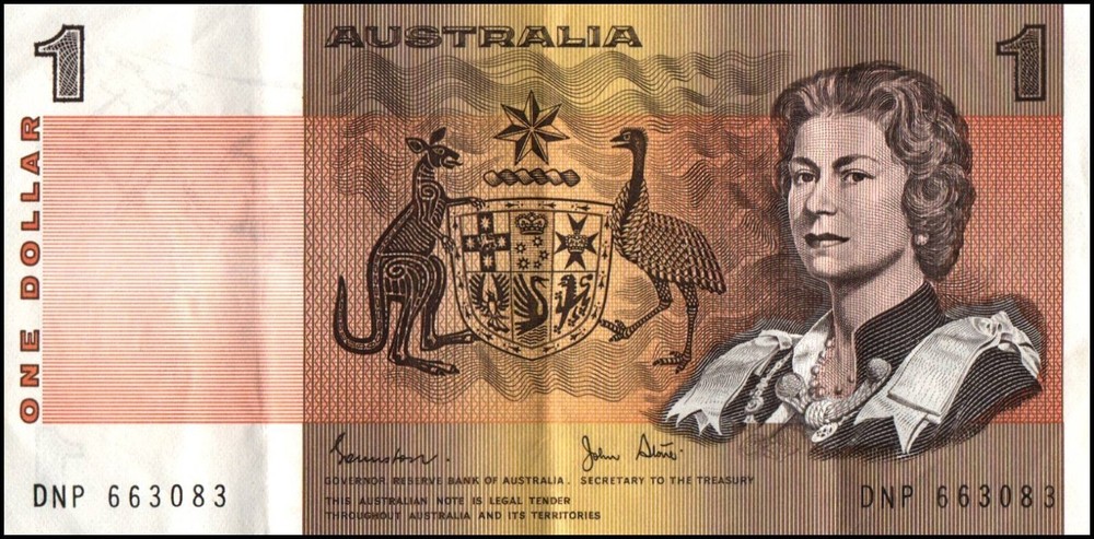 T3122 Australia Currency $1 circulated bank note