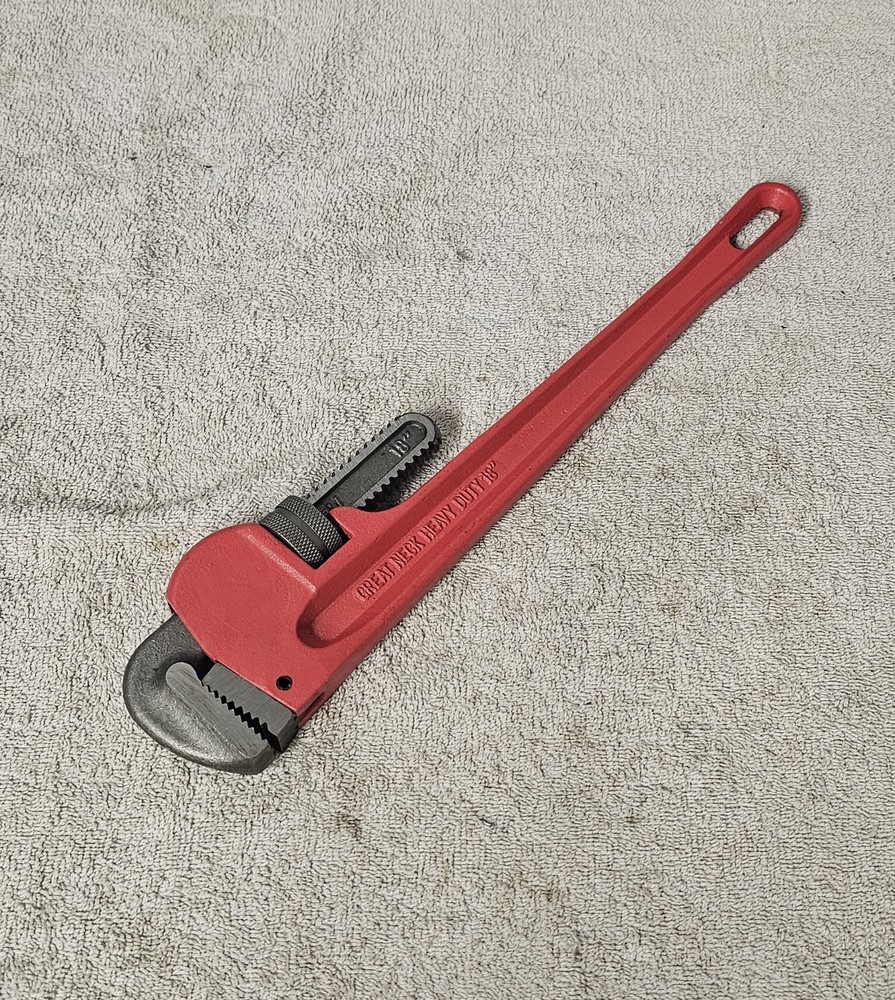 🔥Great Neck Heavy Duty PW18 Adjustable Pipe Wrench 18”