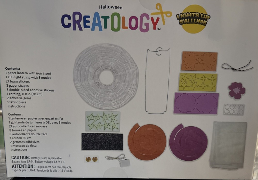 Ghost Lantern Kit by Creatology Craft Halloween Glow Light Up Create NEW