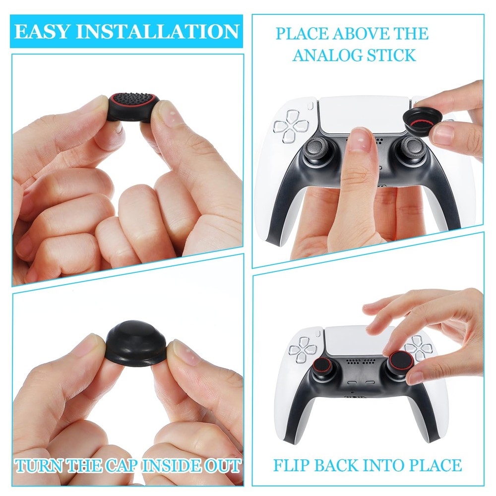 28pcs Thumb Grips Joystick,Controller Accessories,Full Multicolor