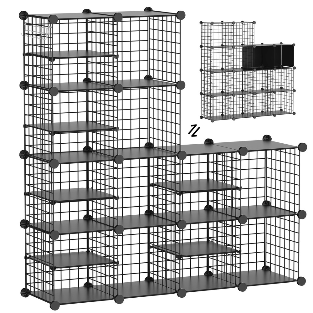 Kiivoena Wire Cube Storage Organizer, 12-14 Cubes, Sturdy, DIY, Multi-use