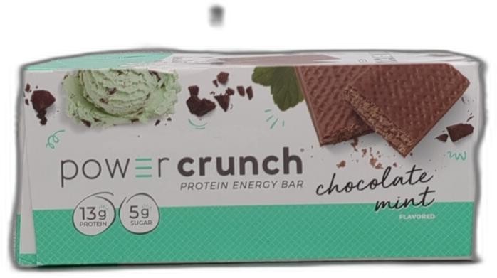 Power Crunch Chocolate Mint 12 Snack Food Bars