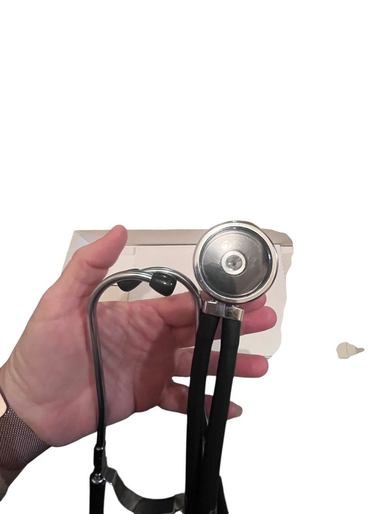 Sprague Rappaport type Stethoscope with accessories. Black