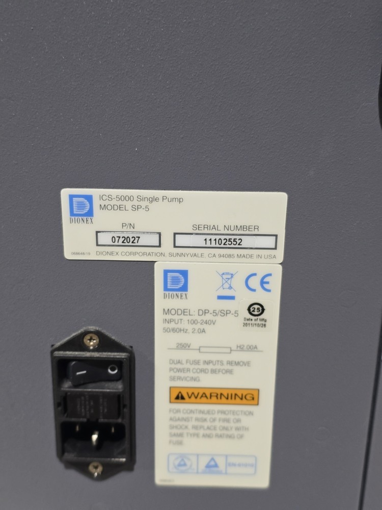 Thermo Dionex ICS-5000 SP Single Pump Analytical Isocratic with Degas