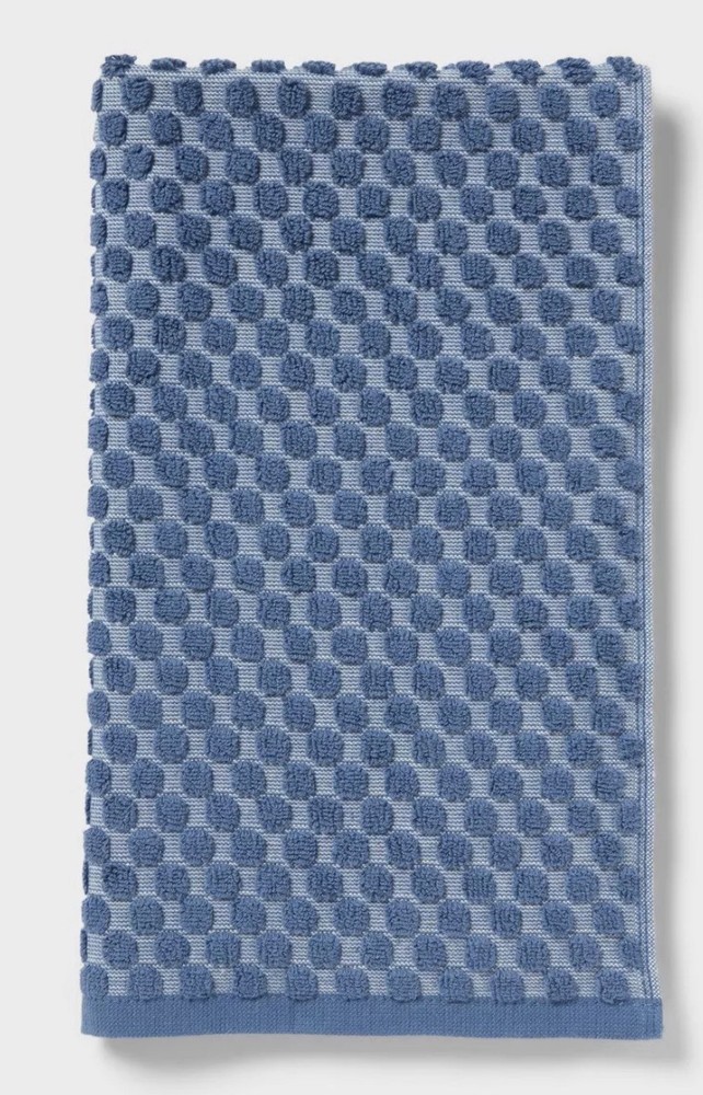 6pc Performance Plus Textured Dot Bath Towel Set Blue - Threshold™