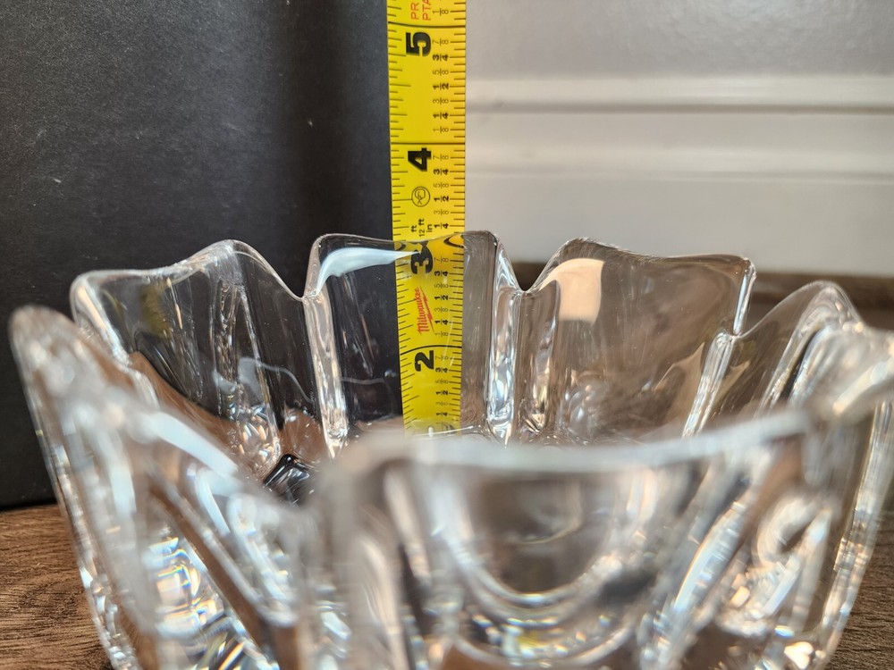 ORREFORS CRYSTAL LARS HELLSTEN CORONA 4384 CLEAR 4 1/2" BOWL