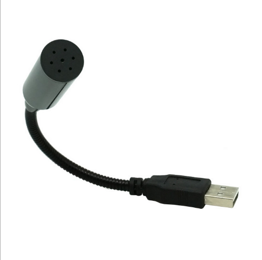 Mini USB Flexible Stereo Record Mic Desktop Microphone for PC Laptop Mac Black
