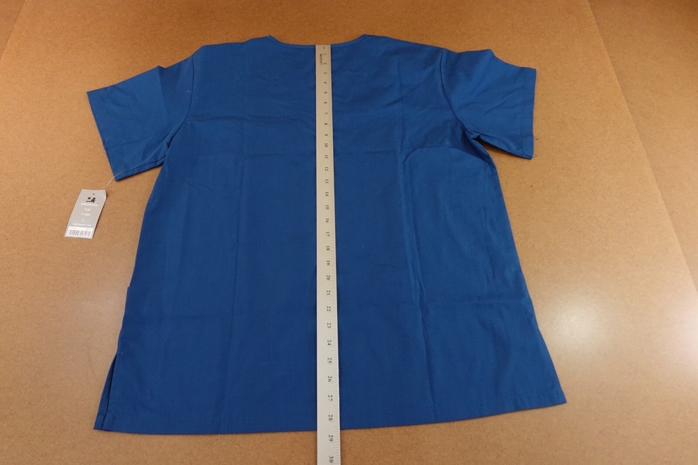 Dagacci Unisex Size Large Blue Short Sleeve V Neck Scrub Top NWT