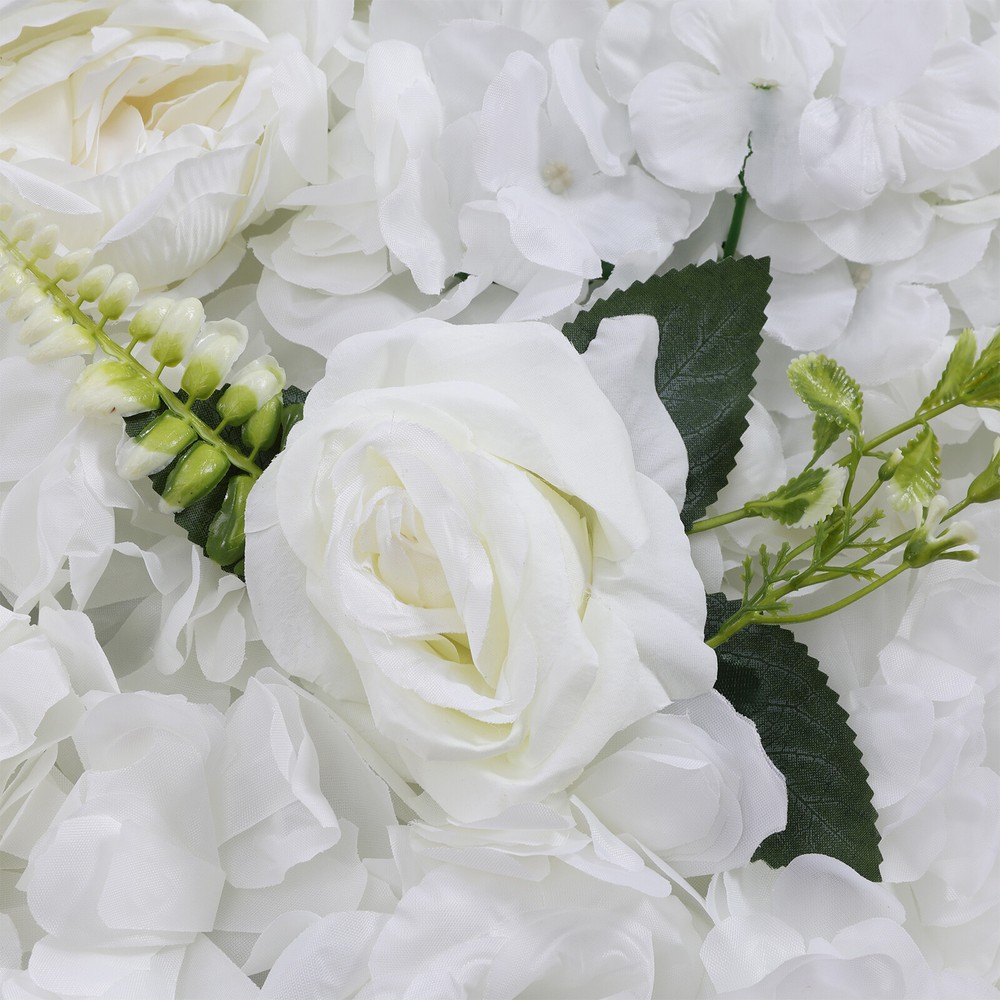 Artificial Wedding Silk Flower Wall Decor Background Rose Floral Panels 6 Pcs