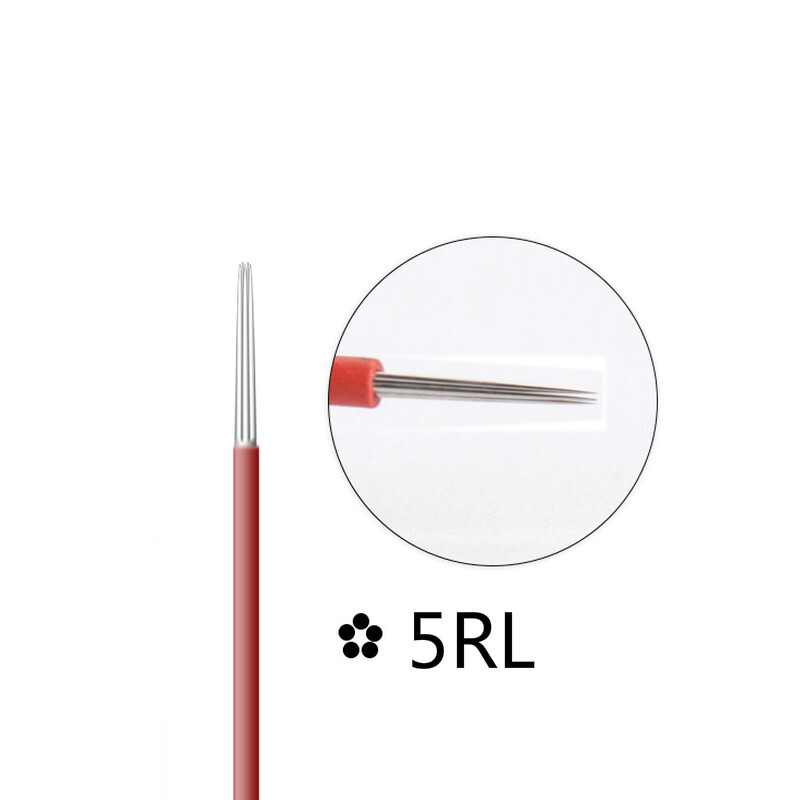 50Pcs Semi Permanent Makeup Manual Microshading Eyebrow Tattoo Needles Round
