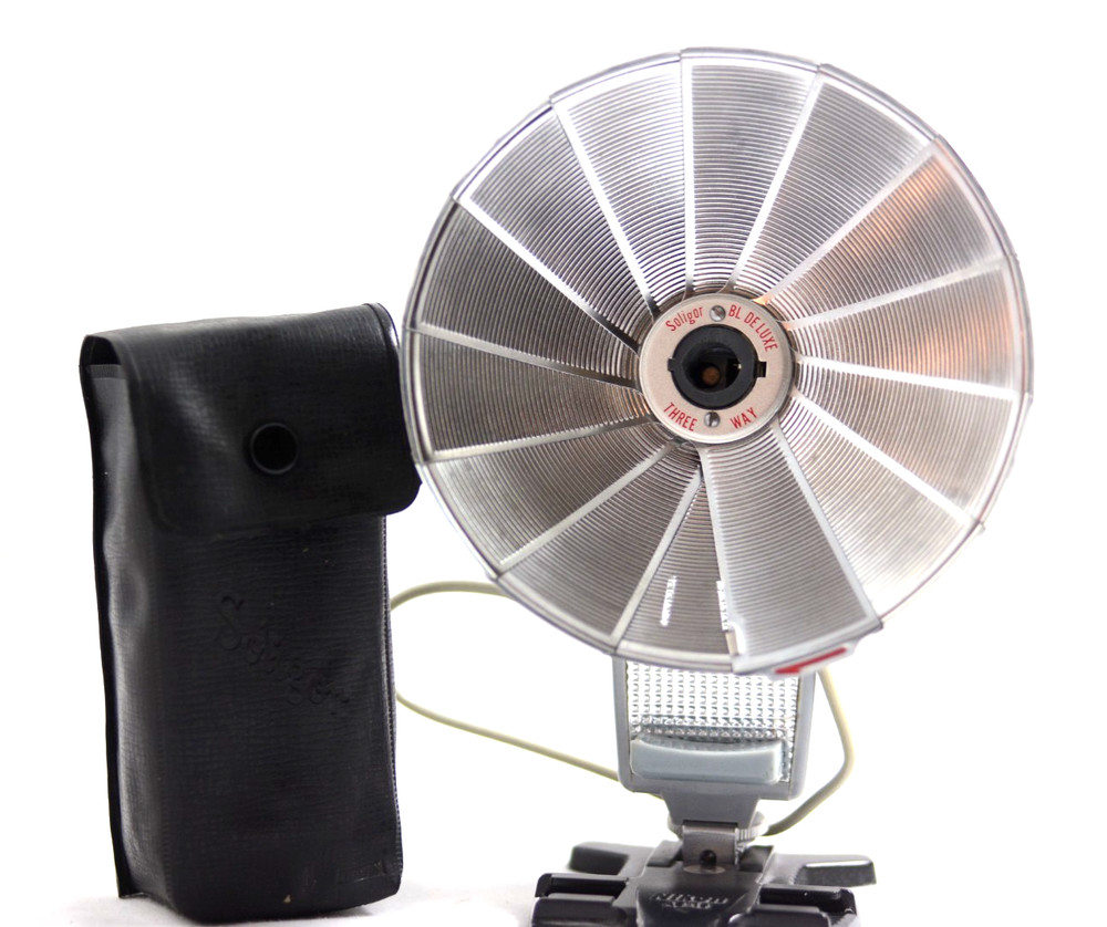 VINTAGE SOLIGOR BL DELUXE THREE WAY CAMERA FLASH (EXCELLENT)