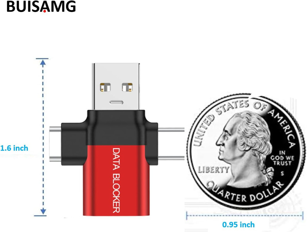 Data Blocker, 4-In-1 Universal USB Data Blocker, Protection from Illegal Downloa