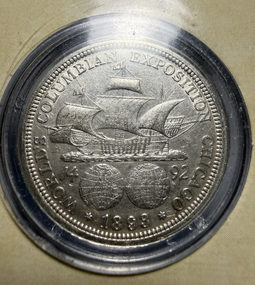 1893 Columbian Half Dollar Silver Commemorative Coin 50C