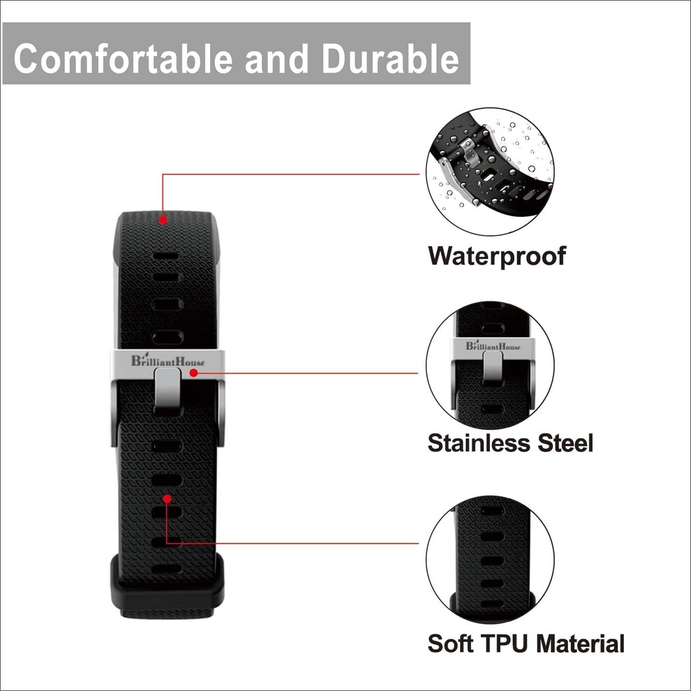 Replacement Wrist Bands for Fitness Tracker 5 Pack
