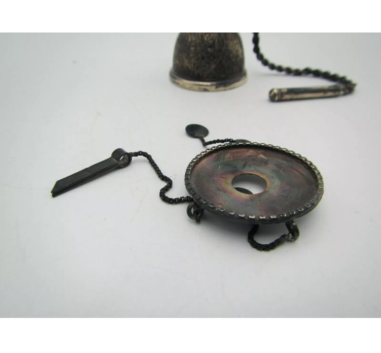 HOOKAH Pipe Fine Vintage Solid Silver .900 - Cairo Egypt Egyptian - Sterling 925