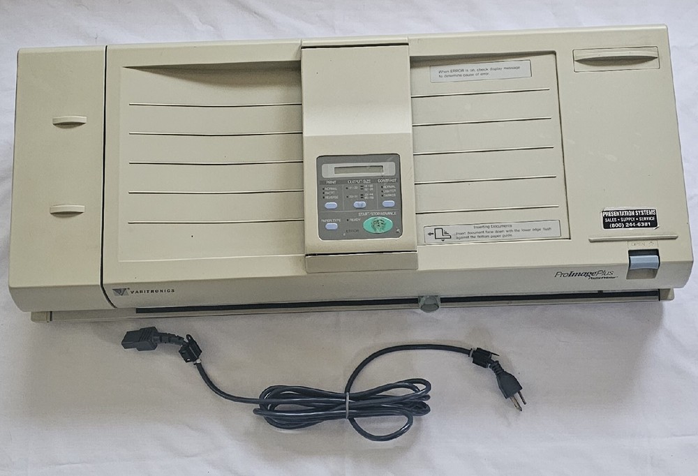 VARITRONICS PROIMAGEPLUS PLUS POSTER PRINTER FULLY FUNCTIONAL SEE PICTURES(USED)