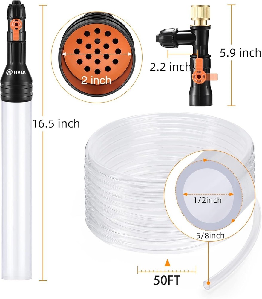 Upgraded Aquarium Water Changer - Improved Cleaning System