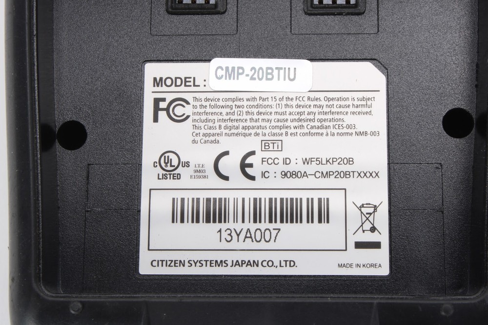 Citizen CMP-20BTIU Receipt Barcode Printer - No Power Supply
