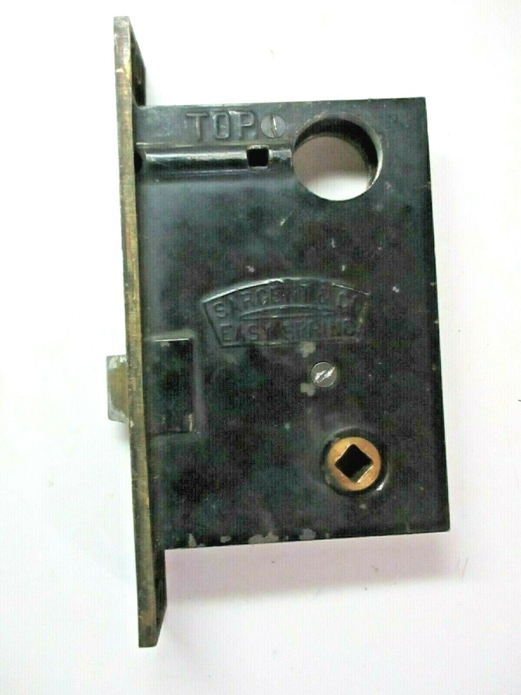 Sargent Easy Spring Bare Mortise Lock Reversible Handing Antique 2 Push Buttons