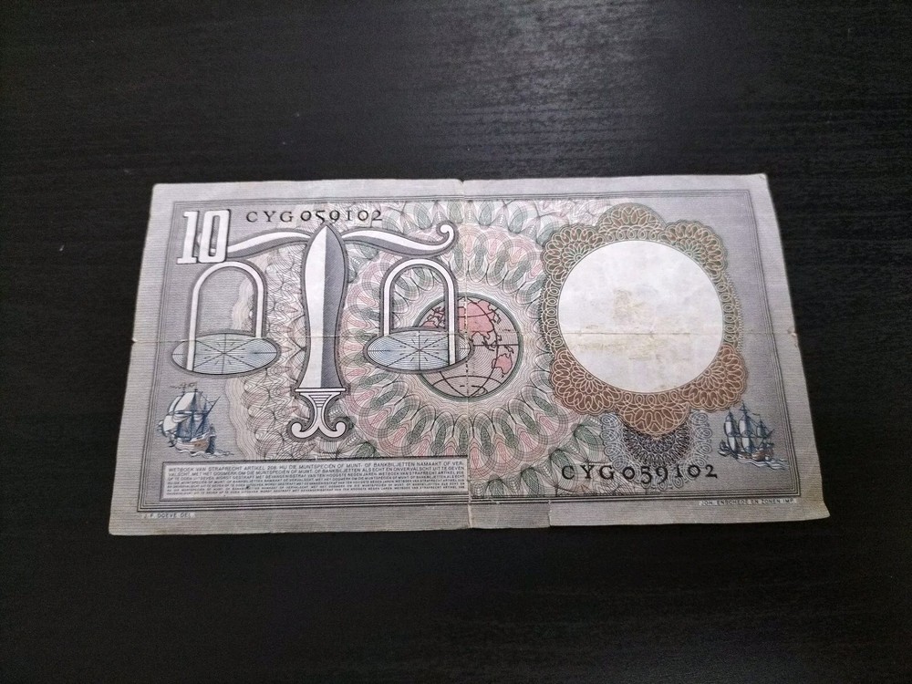 Netherlands 10 Gulden 1953