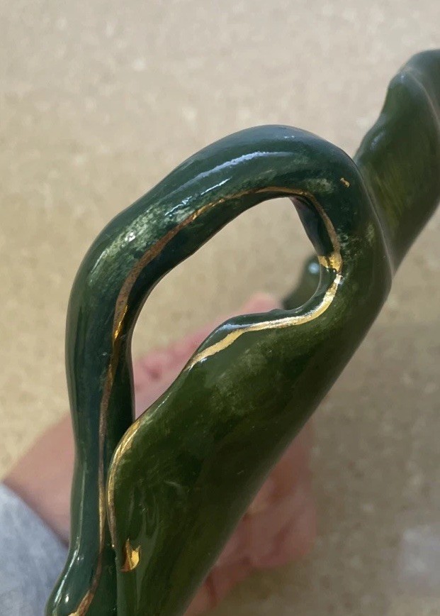 Blue Sky Tea Lite Porcelain Base Leaf