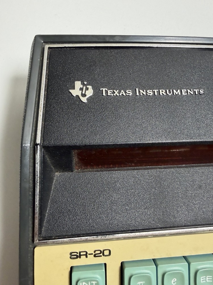 Vintage Texas Instruments SR-20 Engineering Desk Calculator LED Tested + Chord