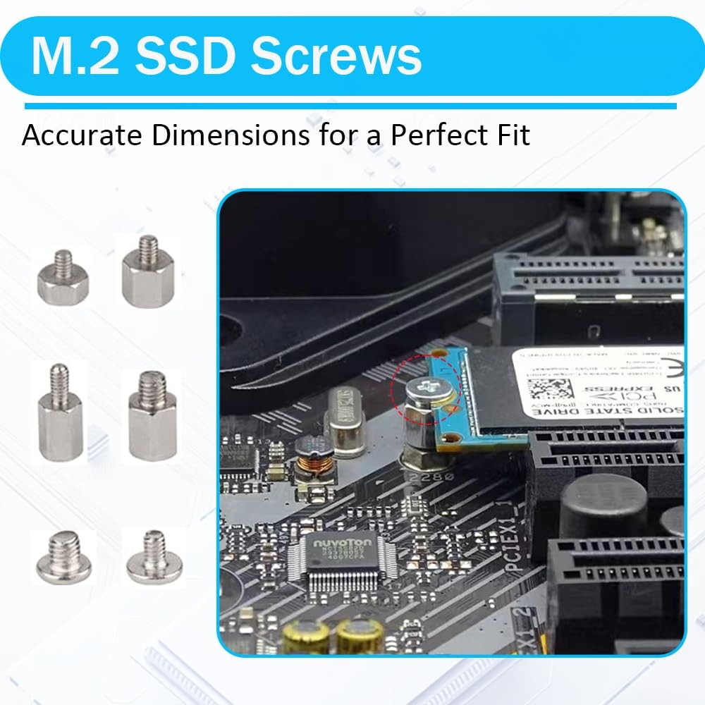 PC Screw Kit M2 Standoff SSD Motherboard