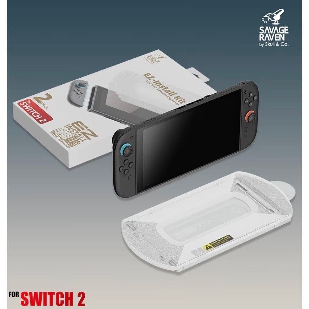 Savage Raven Tempered Glass Screen Protector 2 Pack for Switch 2