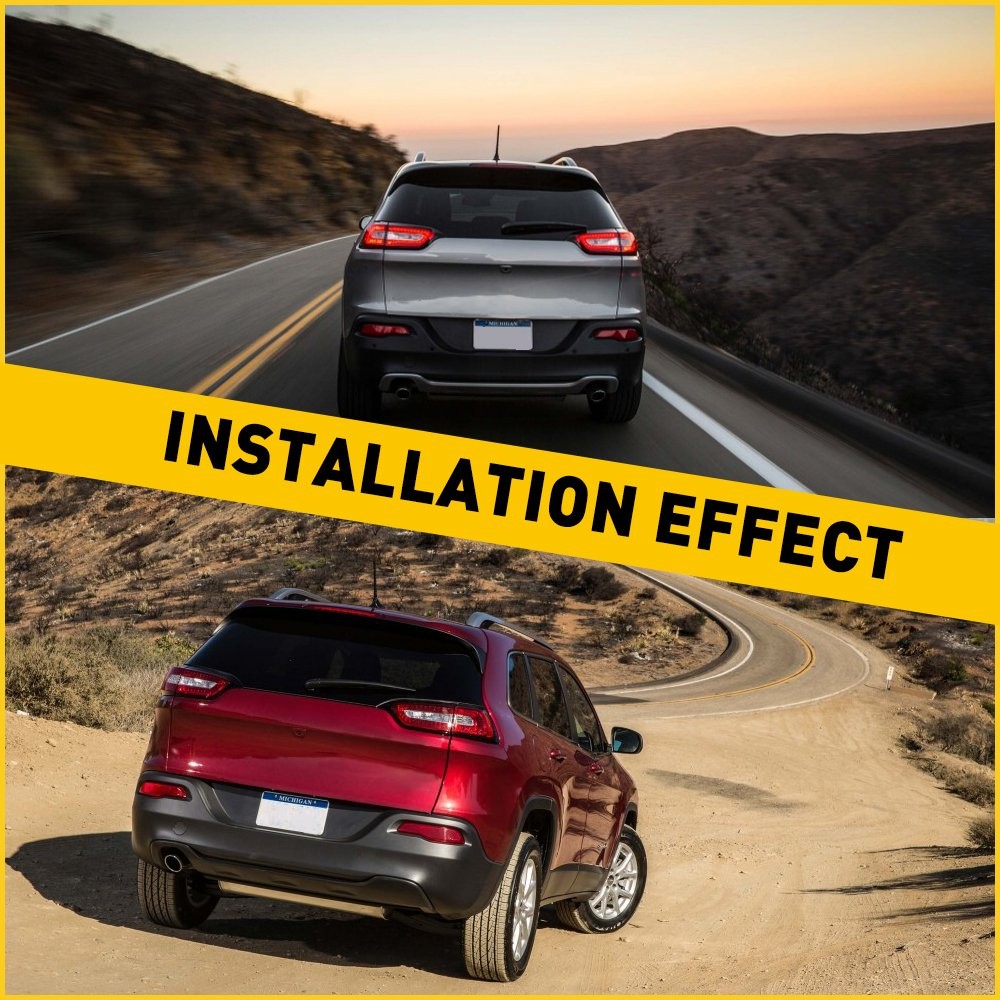 LH+RH Side Rear Bumper Light Reflector Lamp For JEEP Cherokee 14 15 2016-2018 J