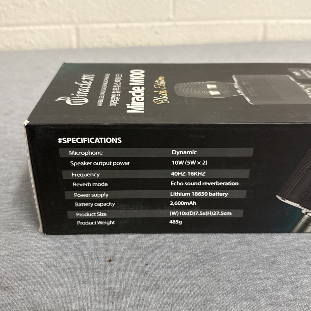 Doors Miracle M100 Black Edition Wireless Dynamic Karaoke Microphone