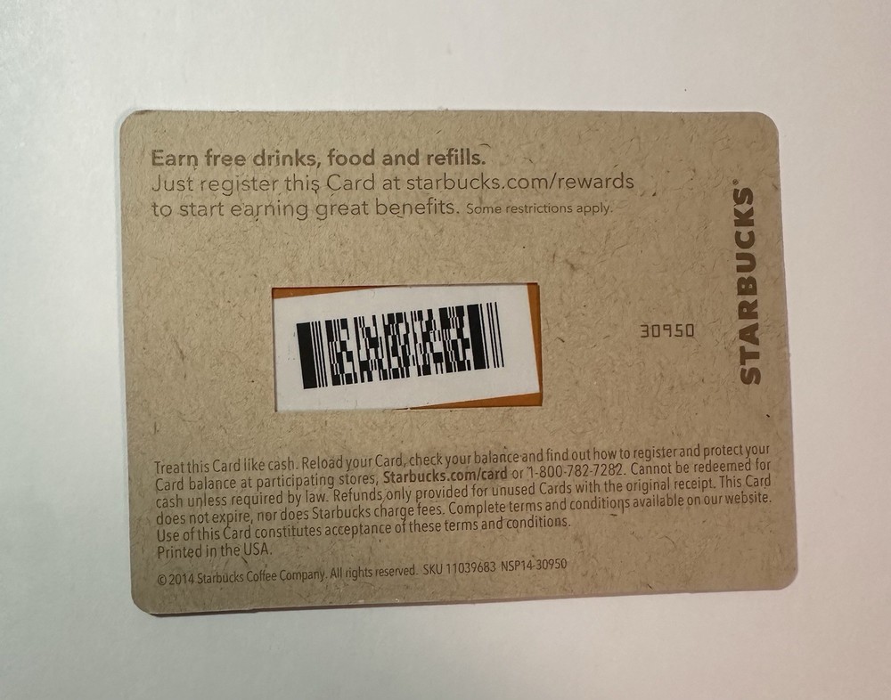 Starbucks Gift Card Collectable “Mini Leaves” 2015