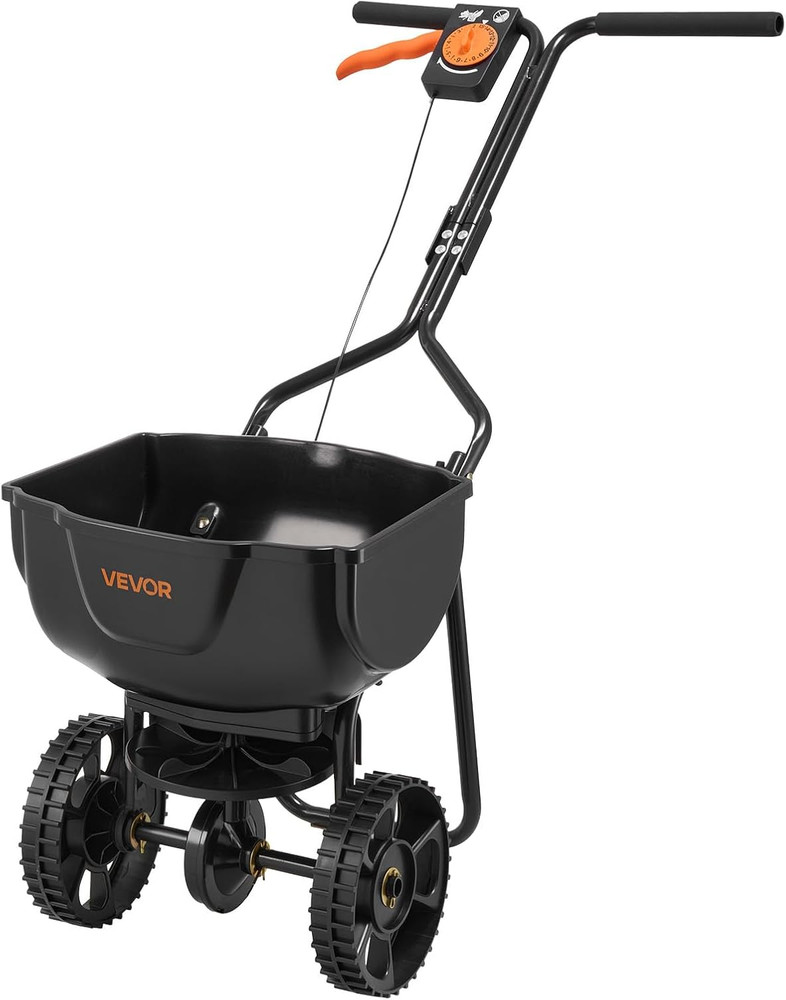 Broadcast Spreader, 9.8Ft Spreading Width, Push Broadcast Spreader with 10" All-