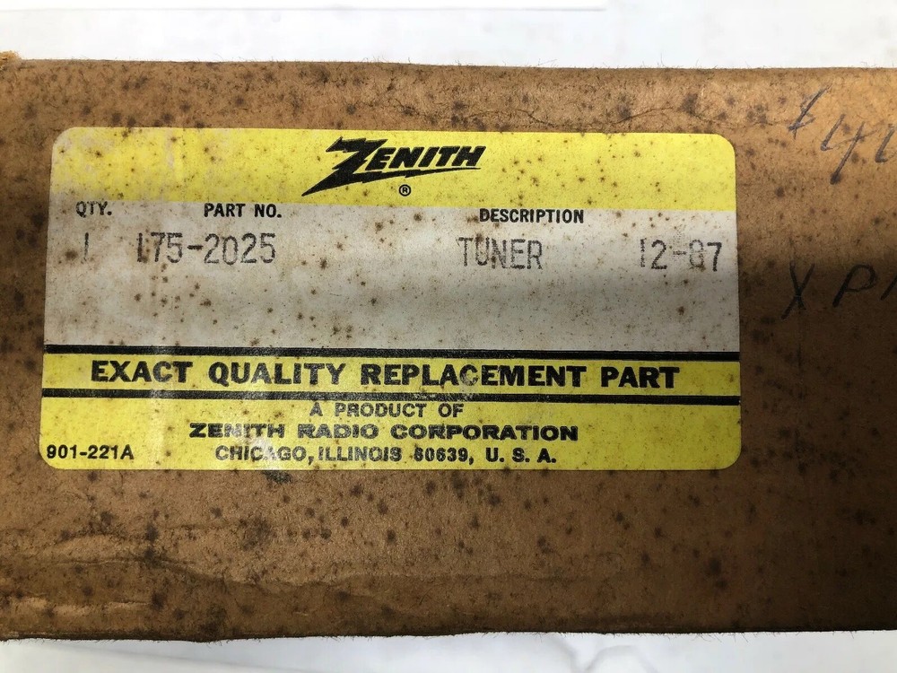 Zenith 175-2020 Vintage Tv Tuner Module