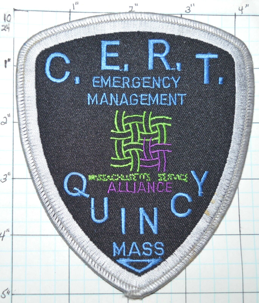MASSACHUSETTS, QUINCY CERT EMERGENCY MANAGEMENT RESPONSE TEAM POLICE DEPT PATCH
