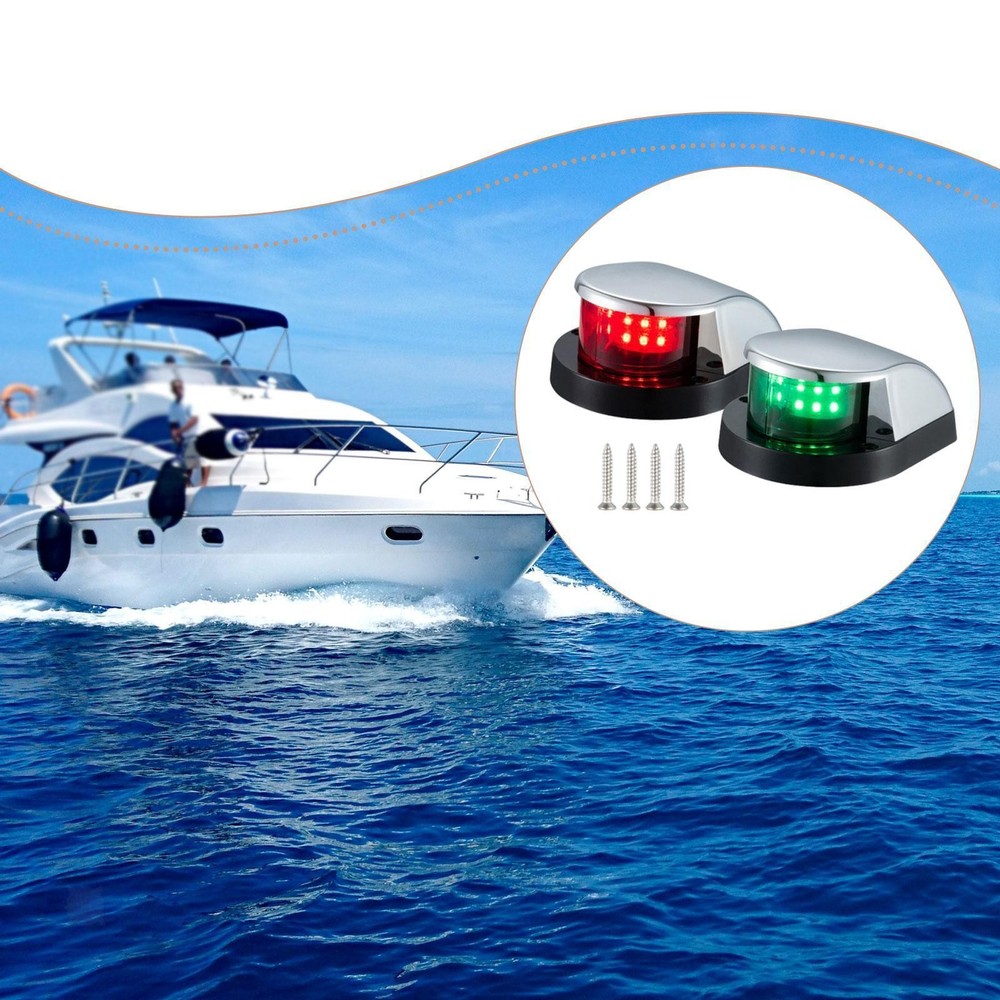 2 Pieces Boat Navigation Light Accessory Professional High Visibility Bass Easy
