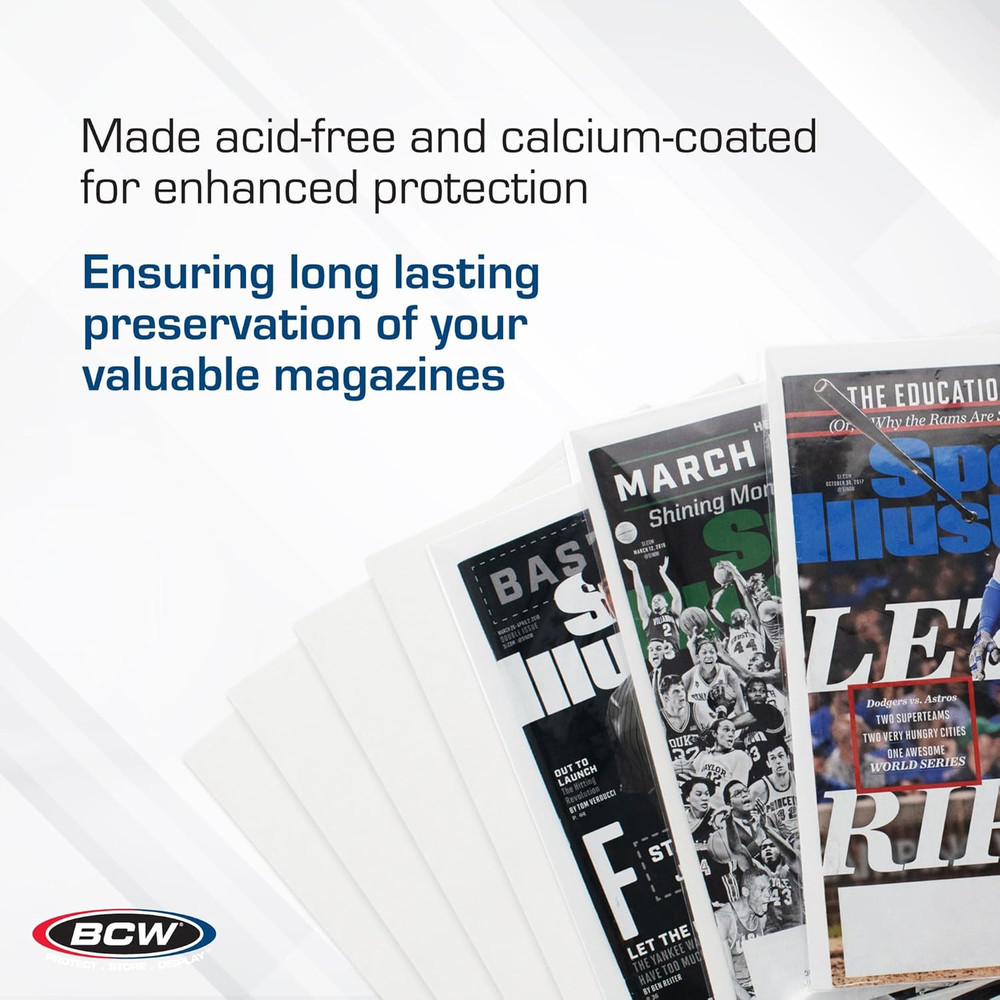 BBMAG - Magazine Size Backing Boards - White - (100 Boards)