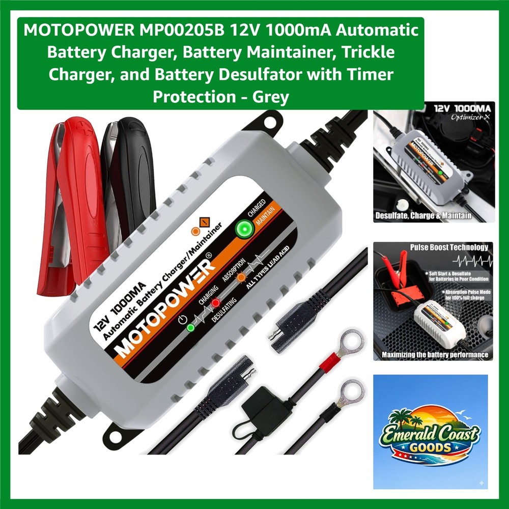 Energy-Saving 12V Battery Charger with Pulse Technology and Timer Protection