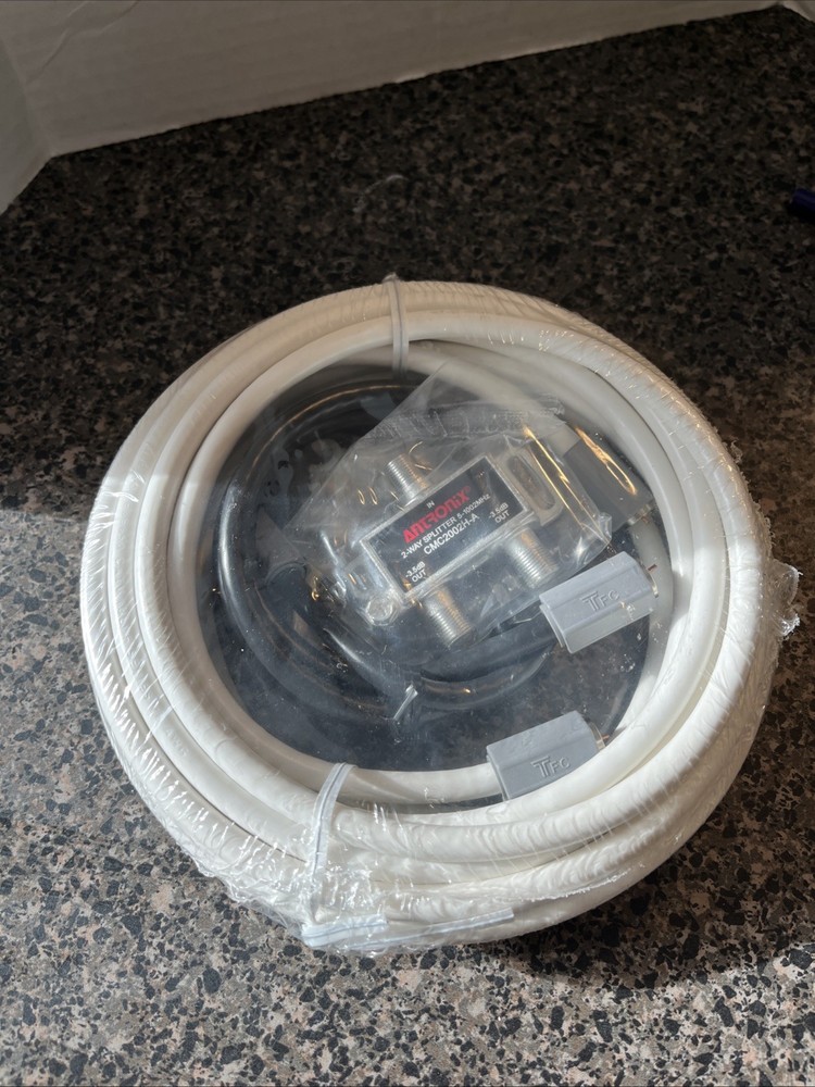 ANTRONIX Broadband Engineering Install Kit- 2 Coaxial Cable /2 Way Splitter