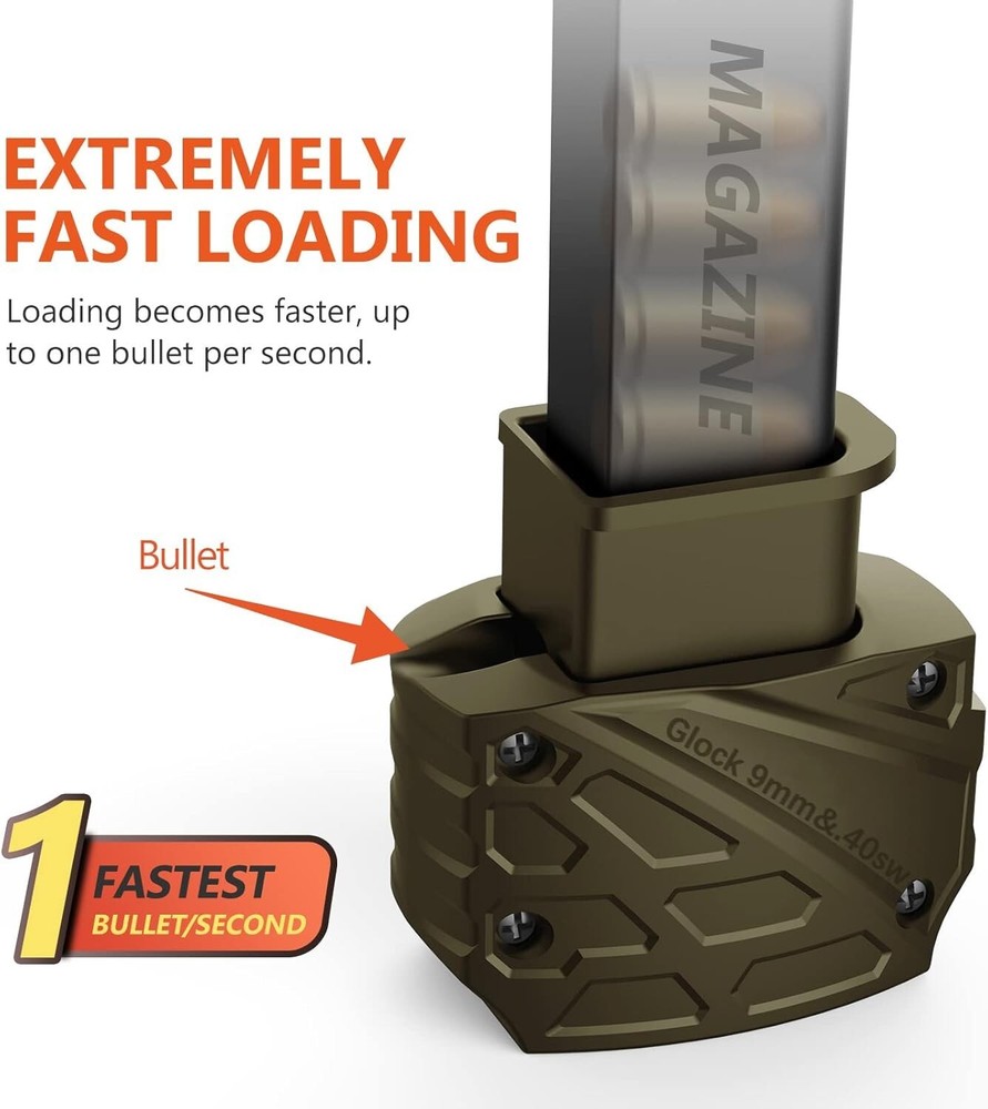 Pain-Free Magazine Loader for Glock Models 9mm/.40 - Quick Loading Solution