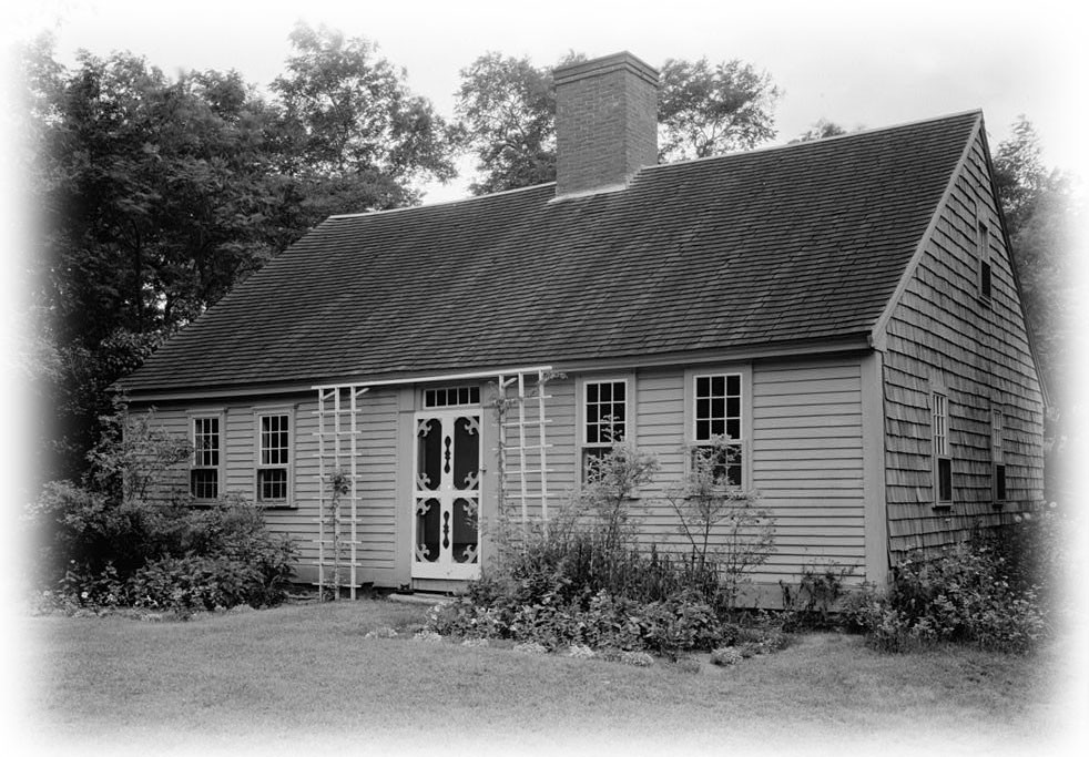 Cape Cod colonial house, 3 bedroom floor plan, architectural drawings & details