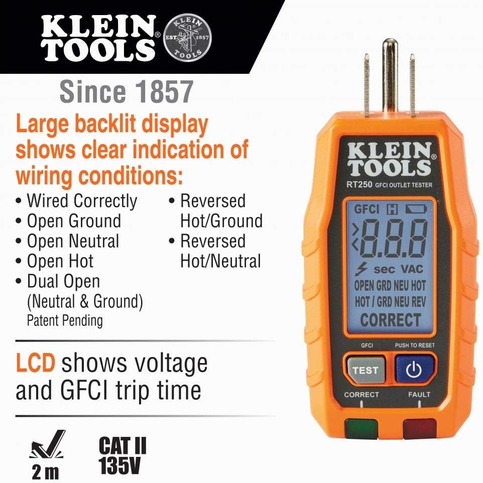 Klein Tools Electrical Test Kit with Voltage Detector Black, Red, yellow