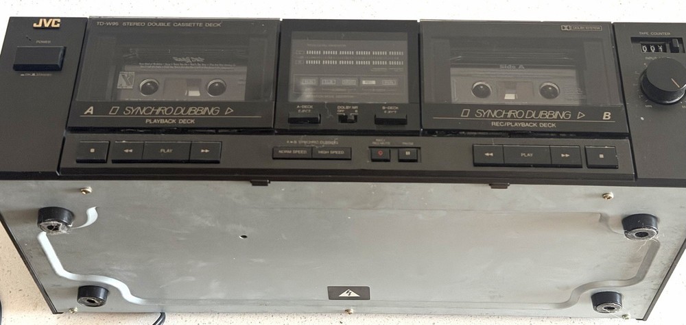 JVC TD-W354 Double Cassette Tape Deck Recorder Auto Reverse Player Untested