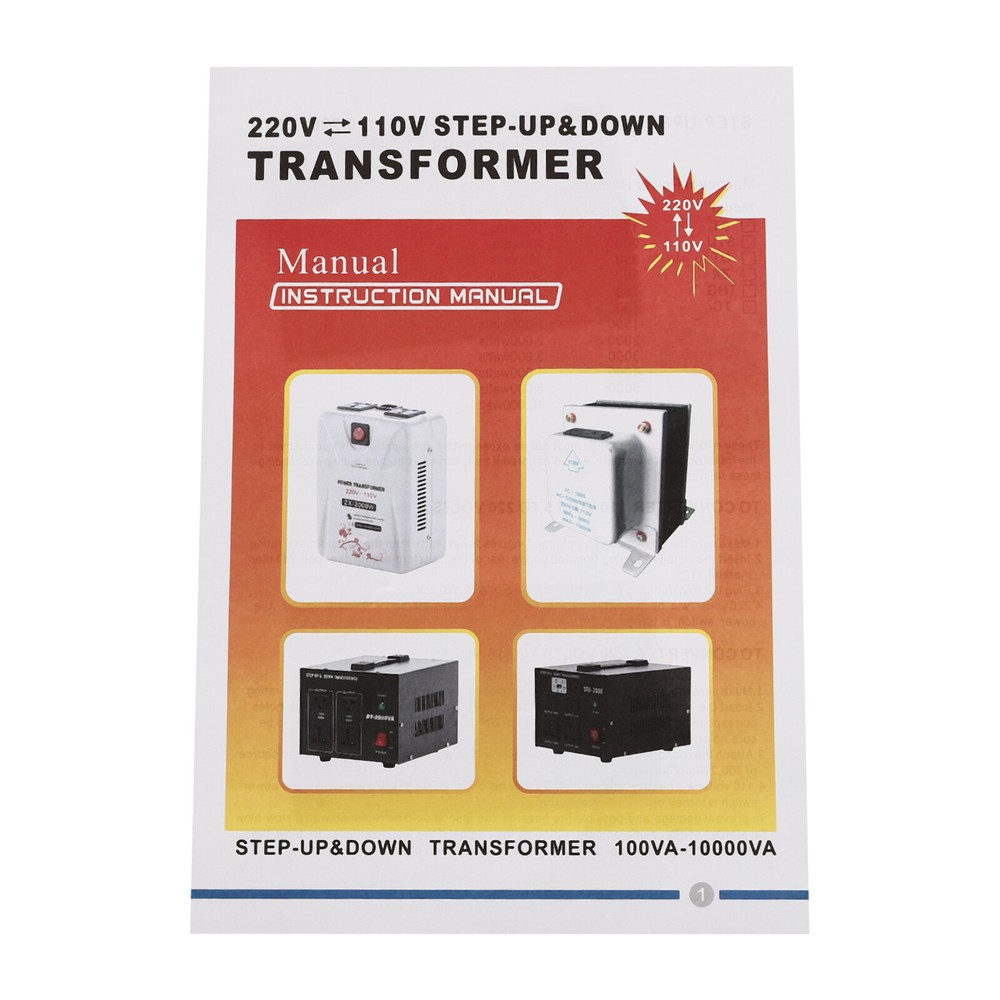 3000W Voltage Transformer Step Up/Down Voltage Converter Heavy-Duty 220V 110V