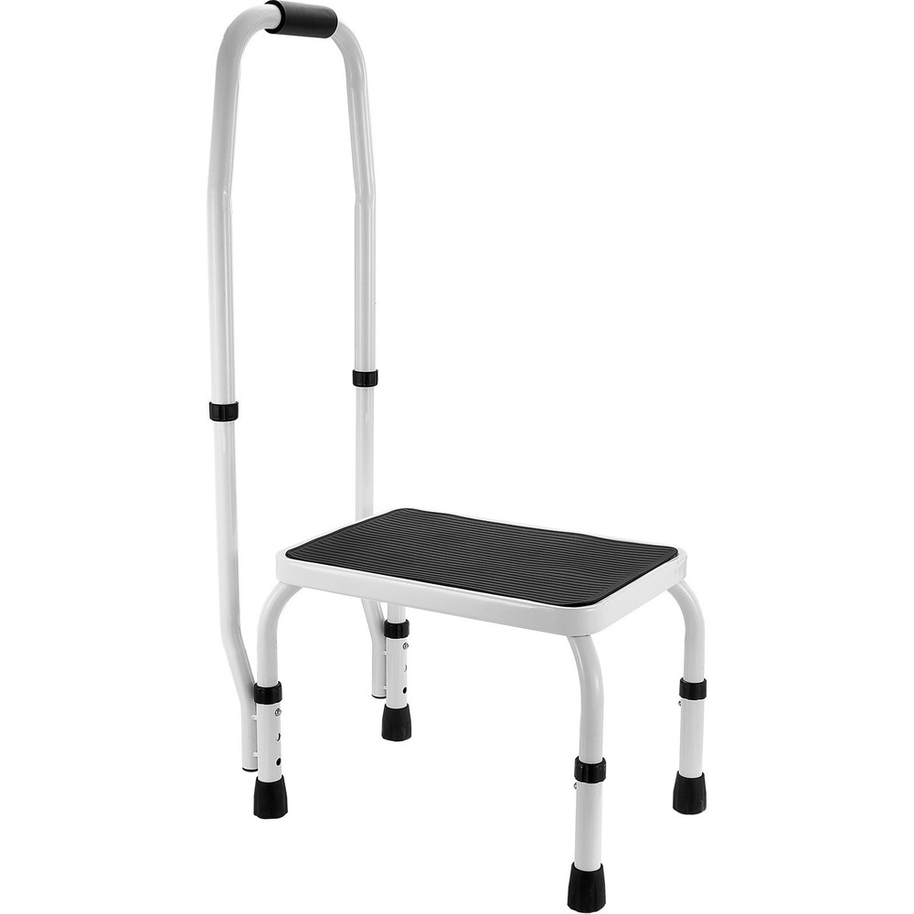 VEVOR Step Stool 1-Step 330lbs Capacity,3 Adjustable Height w/Handle Steel Step