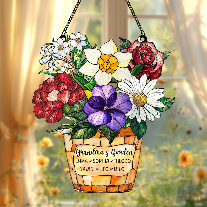 Custom Family Acrylic Suncatcher Personalized Home Decor Gift