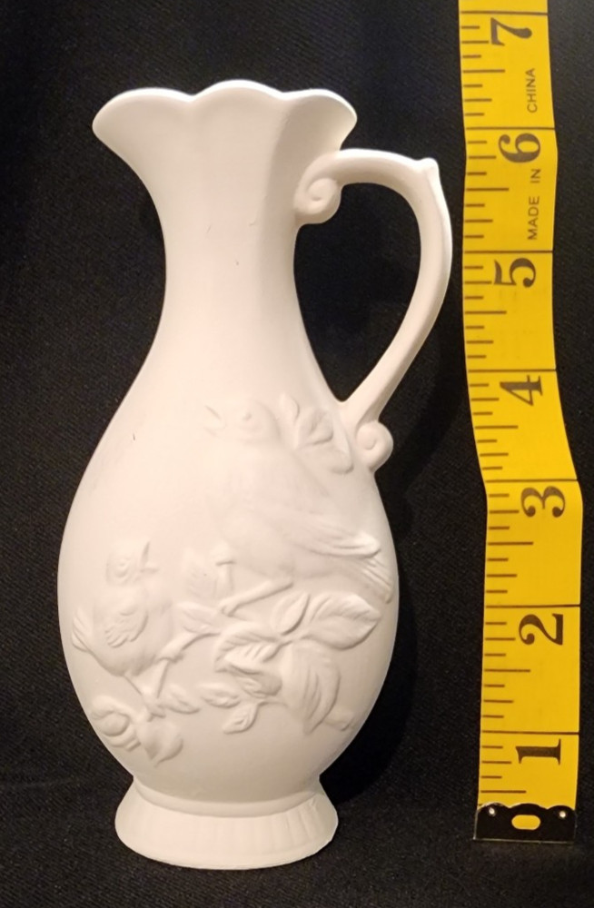 Ready to Paint Ceramic Bisque Gorgeous Vase With Birds