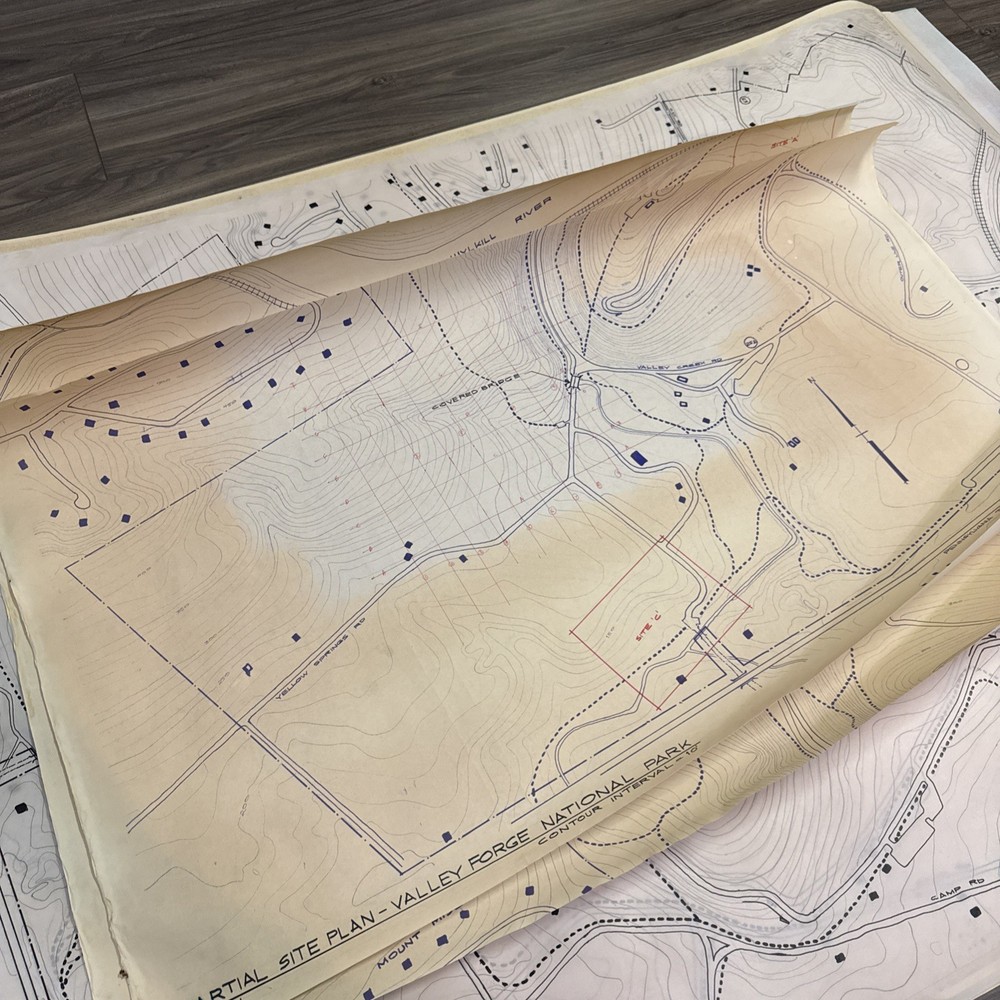 Architectural Plans Lot Valley Forge Drexel Landscape Maps Vellum Large